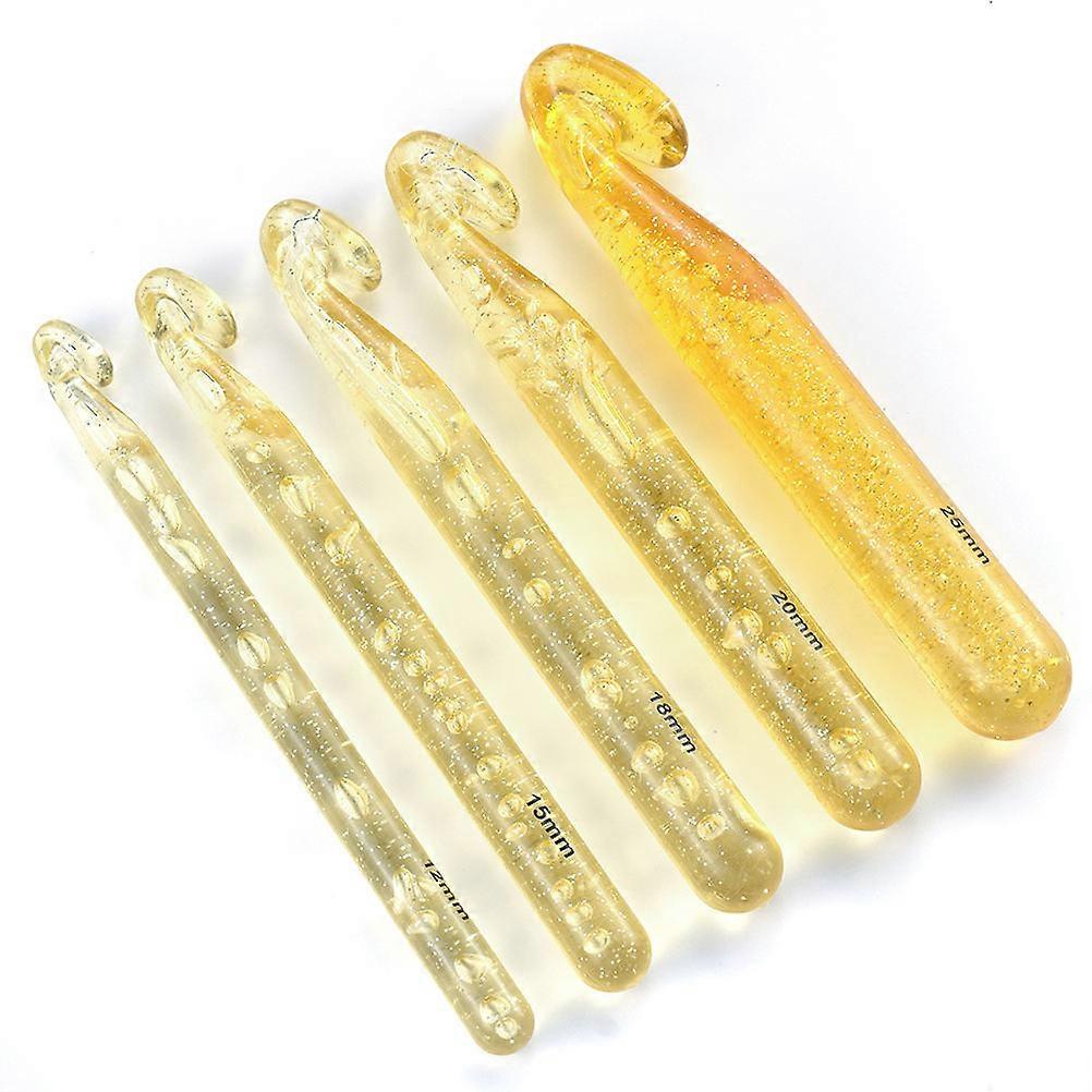 Handmade Knitting Hook Set for Creative DIY Projects 5Pcs Golden