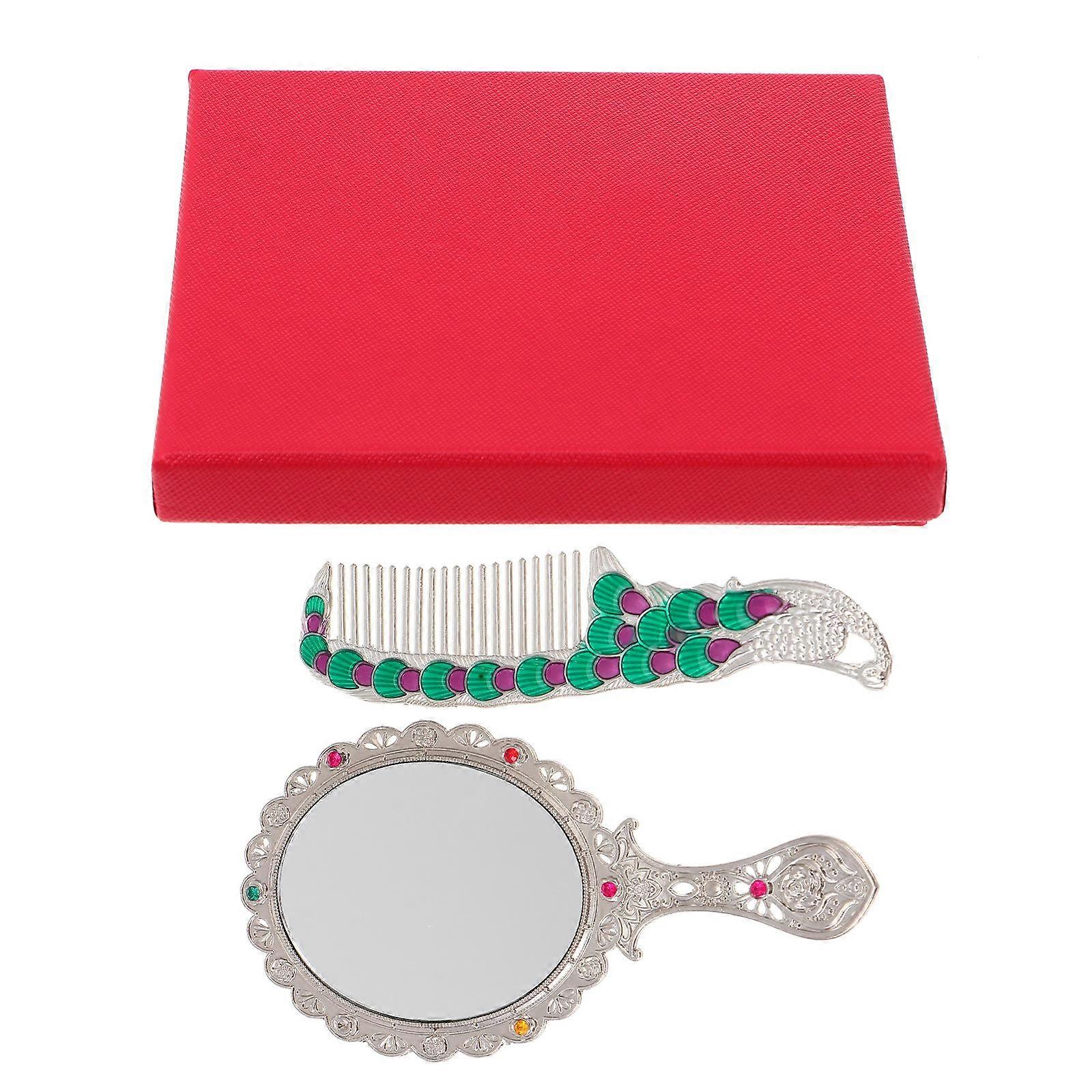 Vintage Mirror Alloy Makeup Mirror for Makeup 6Sets Compact Design