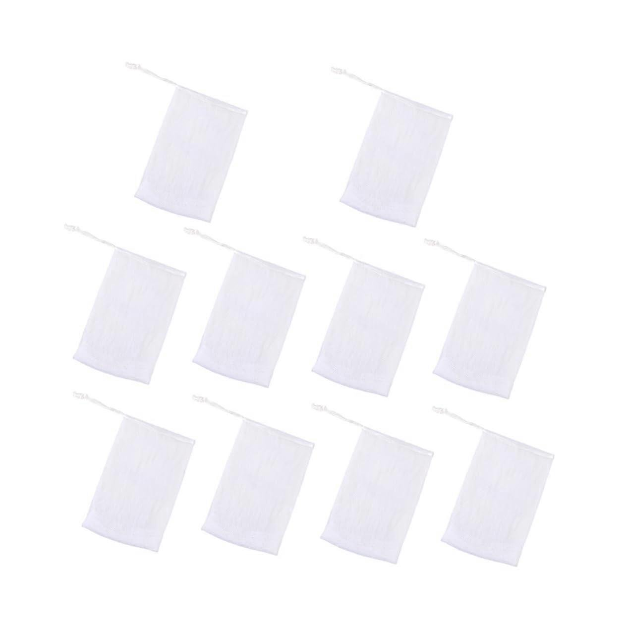 10Pack Double Layer Foaming Bath Net for Rich Bubble Creation and Facial Cleansing