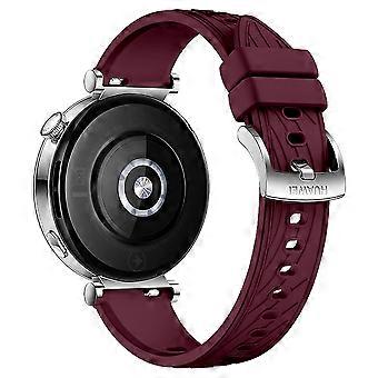 For Huawei Watch GT 4 41mm/Xiaomi Mi Watch Silicone Band 18mm Textured Watch Strap