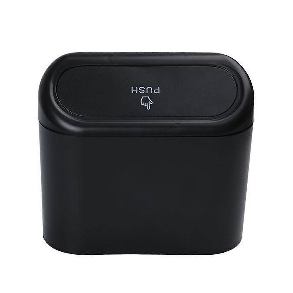 Car Trash Can with Automatic Bounce Lid, Universal Hanging ABS Garbage Bin for Vehicle Storage