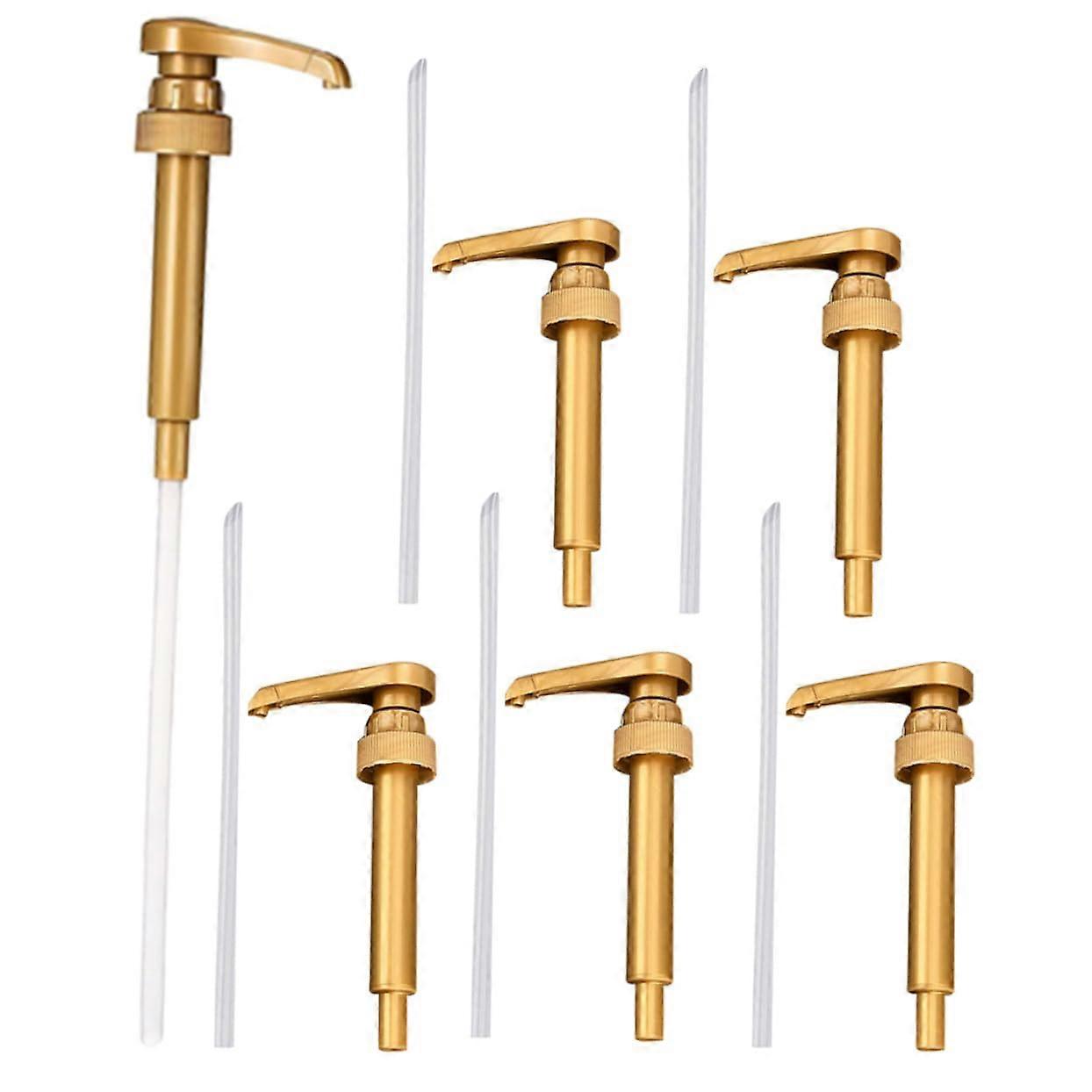 6Pack Coffee Syrup Pump Dispenser Fits 750ml Bottles Universal Replacement Easy Install