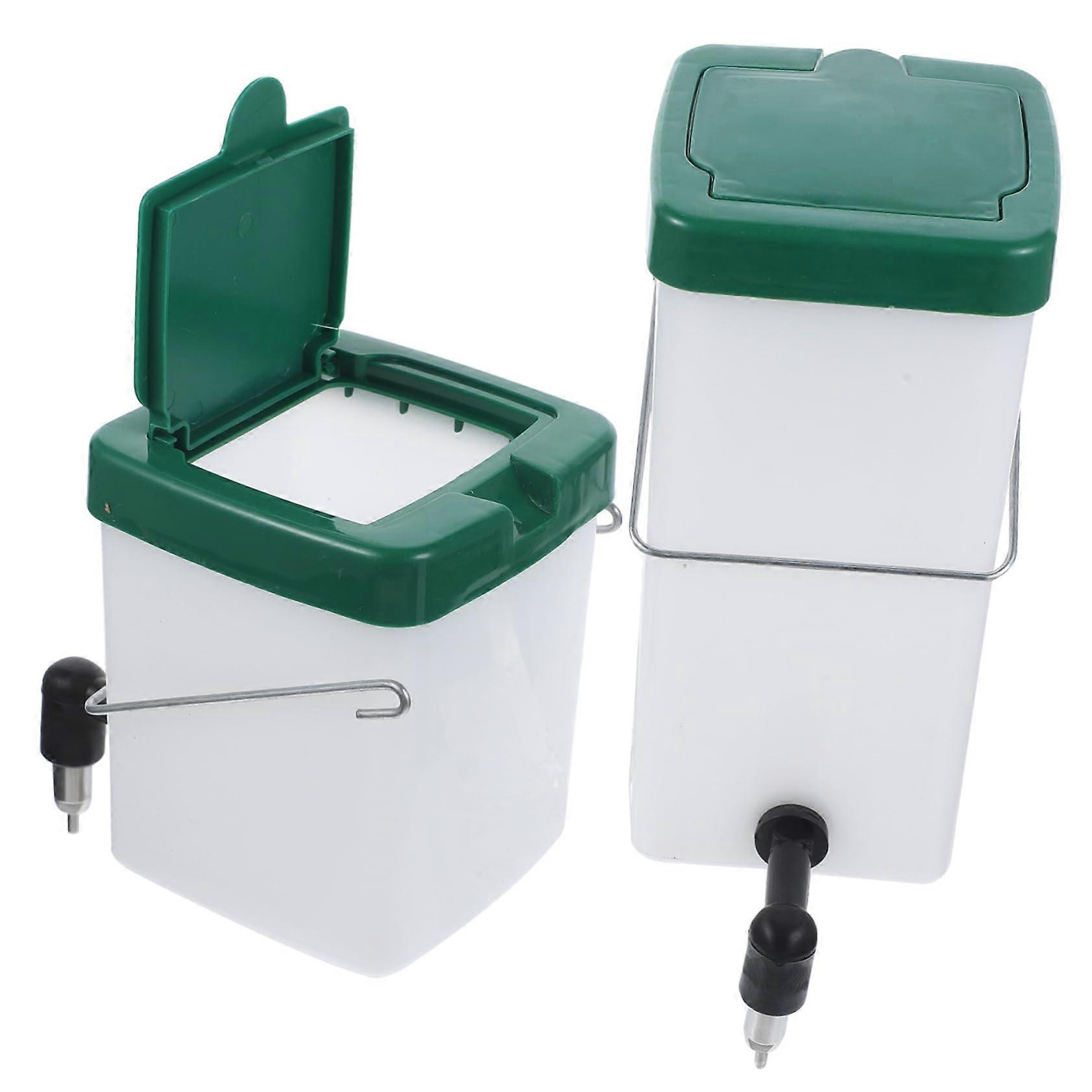 2Pcs Leak Proof Rabbit Water Bottle for Cages with Stable Hook and Easy Clean Durable Design