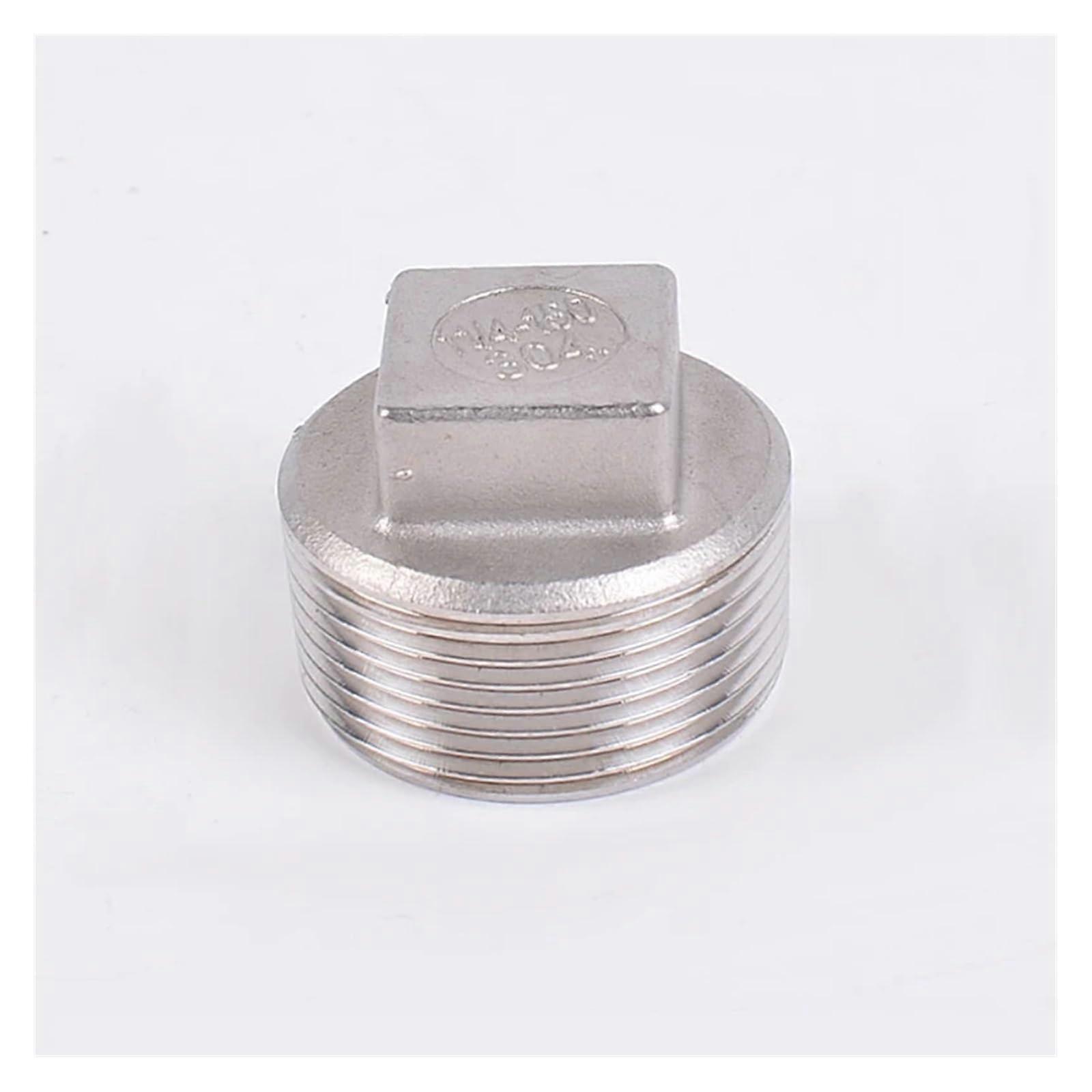 304 Stainless Steel Pipe Fitting Plug 3/8 Inch Threaded End Cap LeakProof Corrosion Resistant