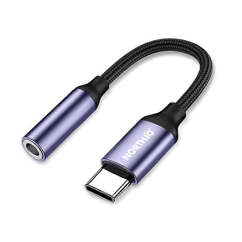 NORTHJO 12cm Type-C to 3.5mm Audio Cable DAC Digital Decoding Chip AUX Adapter Cord