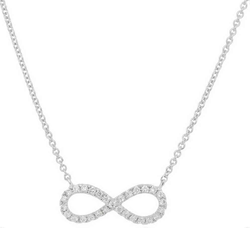 Mark Milton Diamond Infinity Necklace - White Gold/Clear