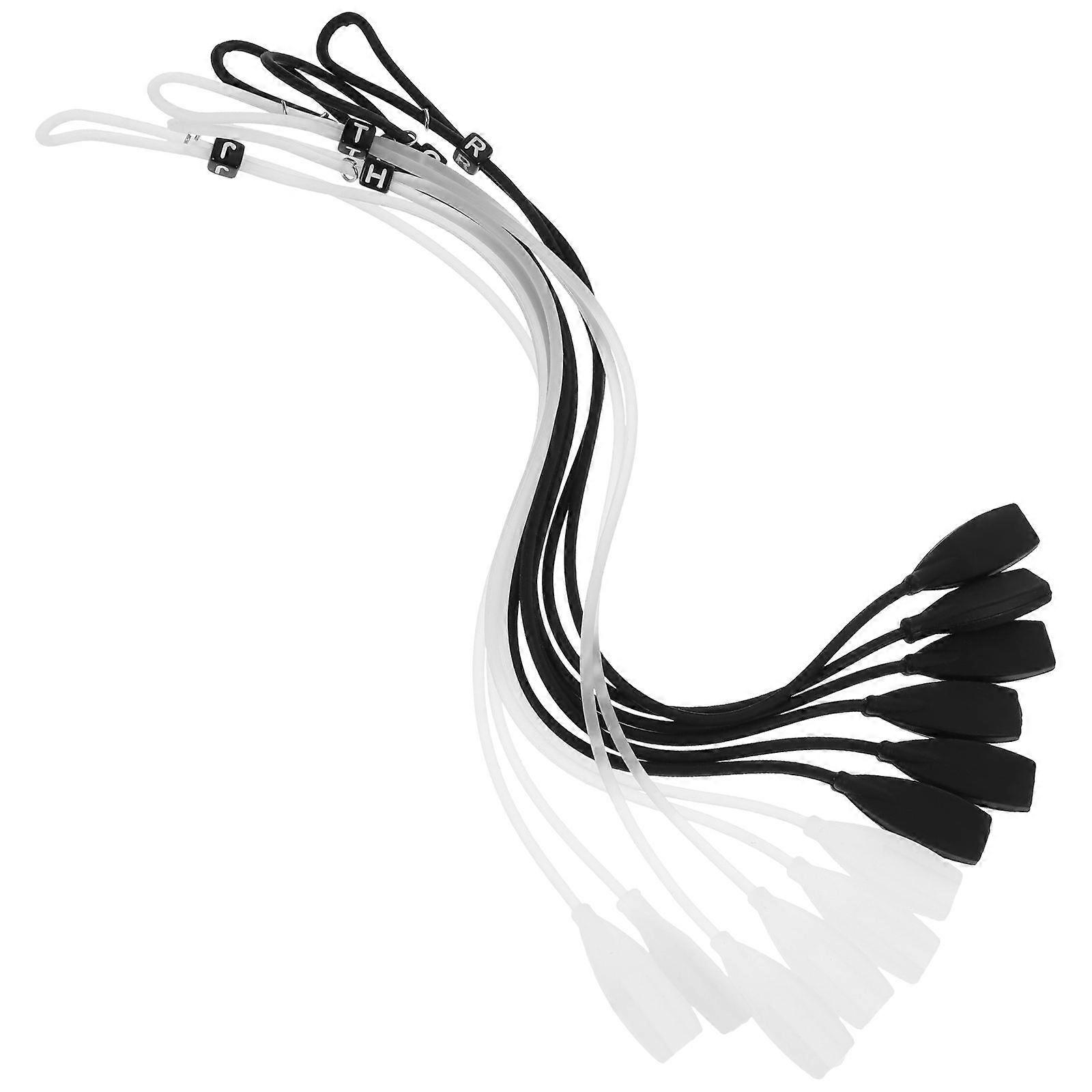 Silicone Glasses Straps Eyeglass Cord for Lifting 6Pcs Adjustable Retainers