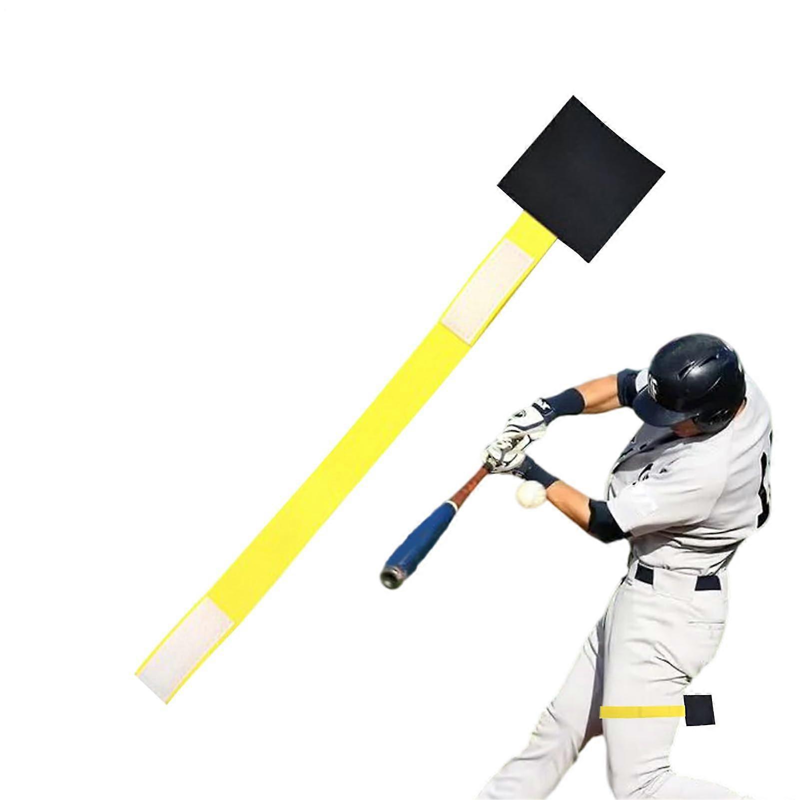 Softball Pitching Trainer for Beginners with Elastic Leg Bands, Accuracy Booster, Yellow