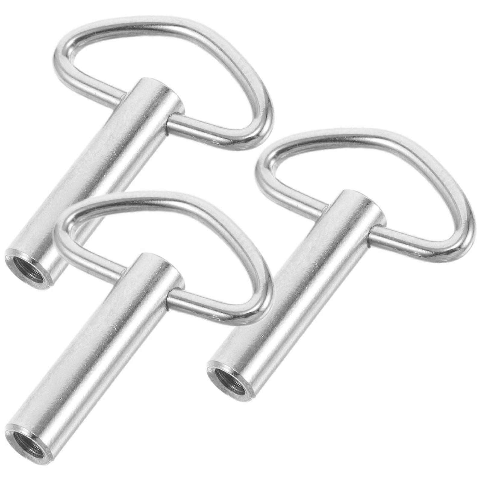 3Pcs Silver Metal Music Box Replacement Keys for Winding Tool Use