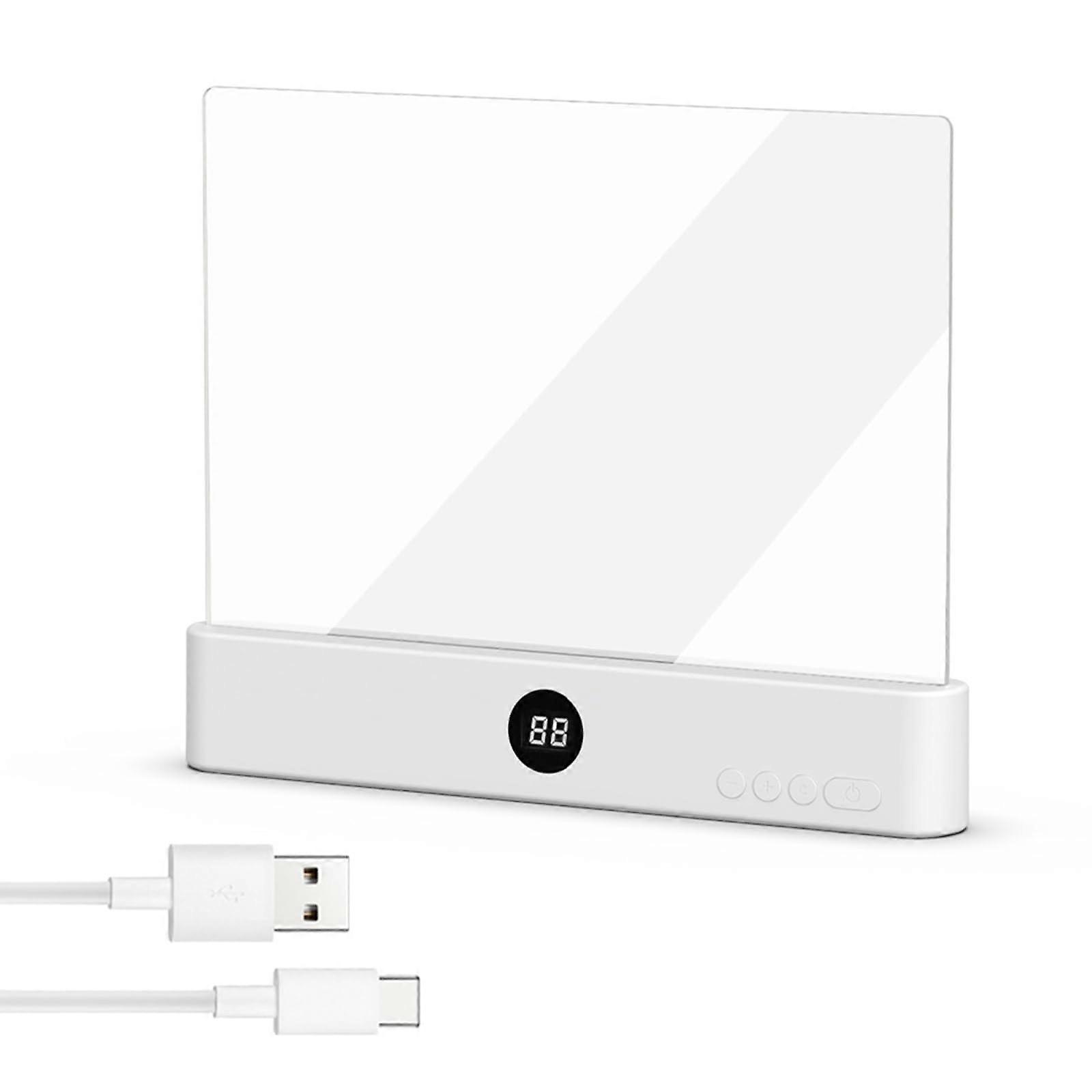 LED Book Light, Rechargeable Bedside Reading Lamp with Eye Protection, Stepless Brightness, White