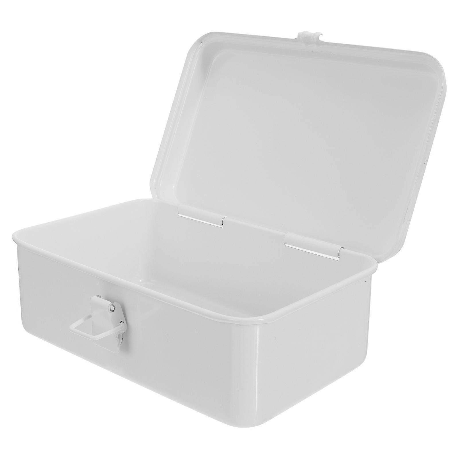 White Desktop Storage Box for Storage 2Pcs Reliable Multipurpose Organizer Container