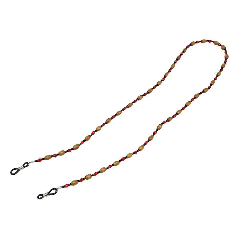 Sunglass Strap Holder Wood Bead Chain for Replacement 2Pcs Neck Holder