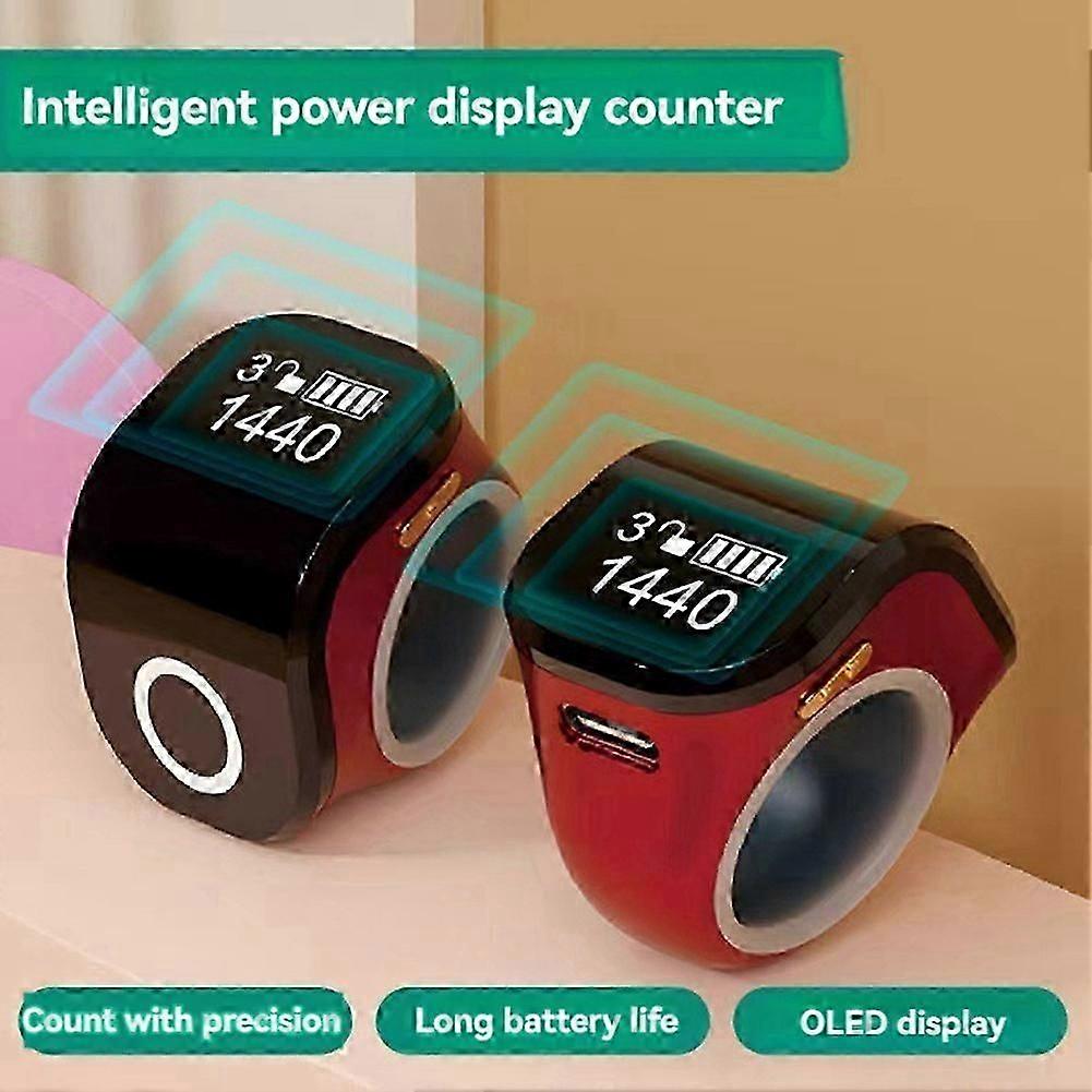 Digital Counter Portable Points Rechargeable Ring Red