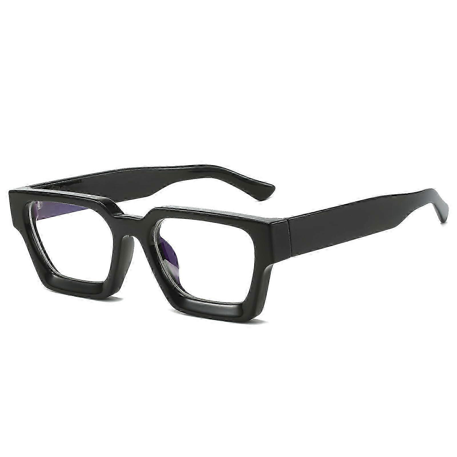 Square Blue Light Blocking Glasses for Screen Time Relief Black Frame