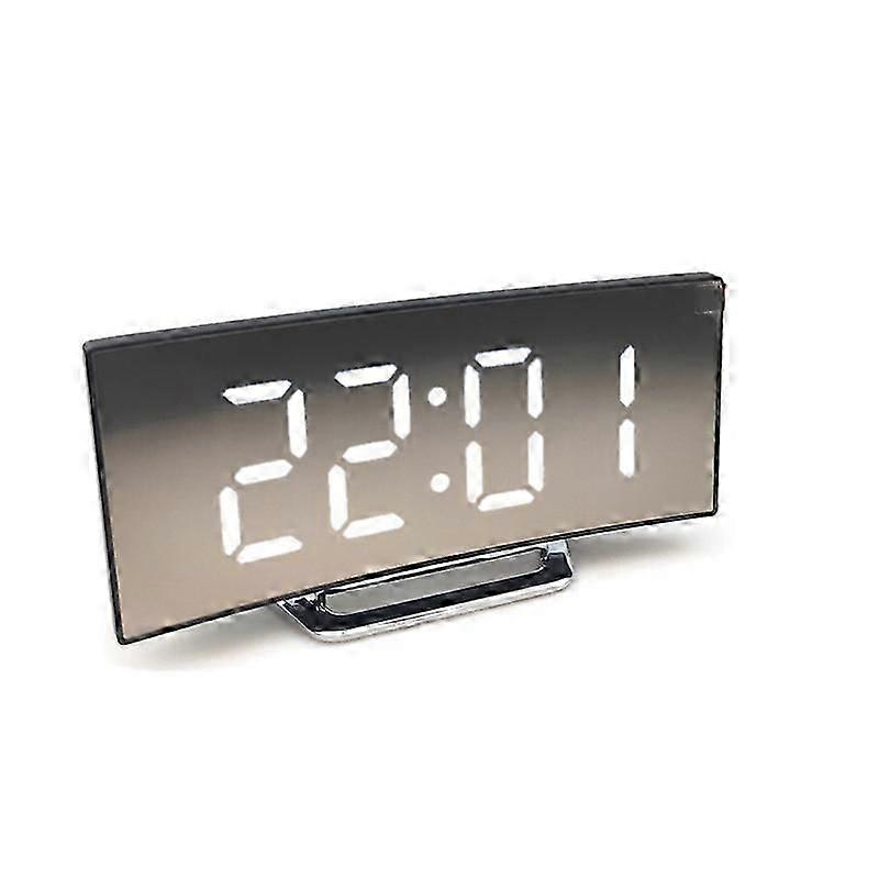 curved screen digital clock with alarm function