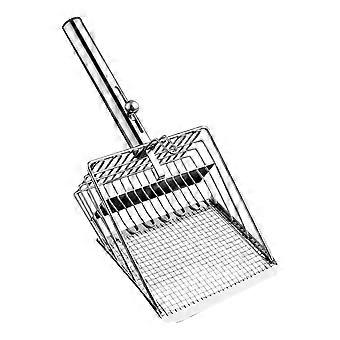 Metal kattegrusske med ergonomisk håndtag, kraftig dobbeltzonesigte og krogdesign