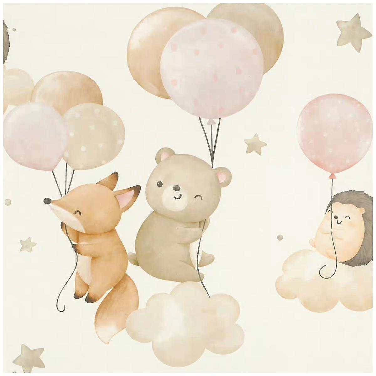 Kids World Balloons Pink Wallpaper