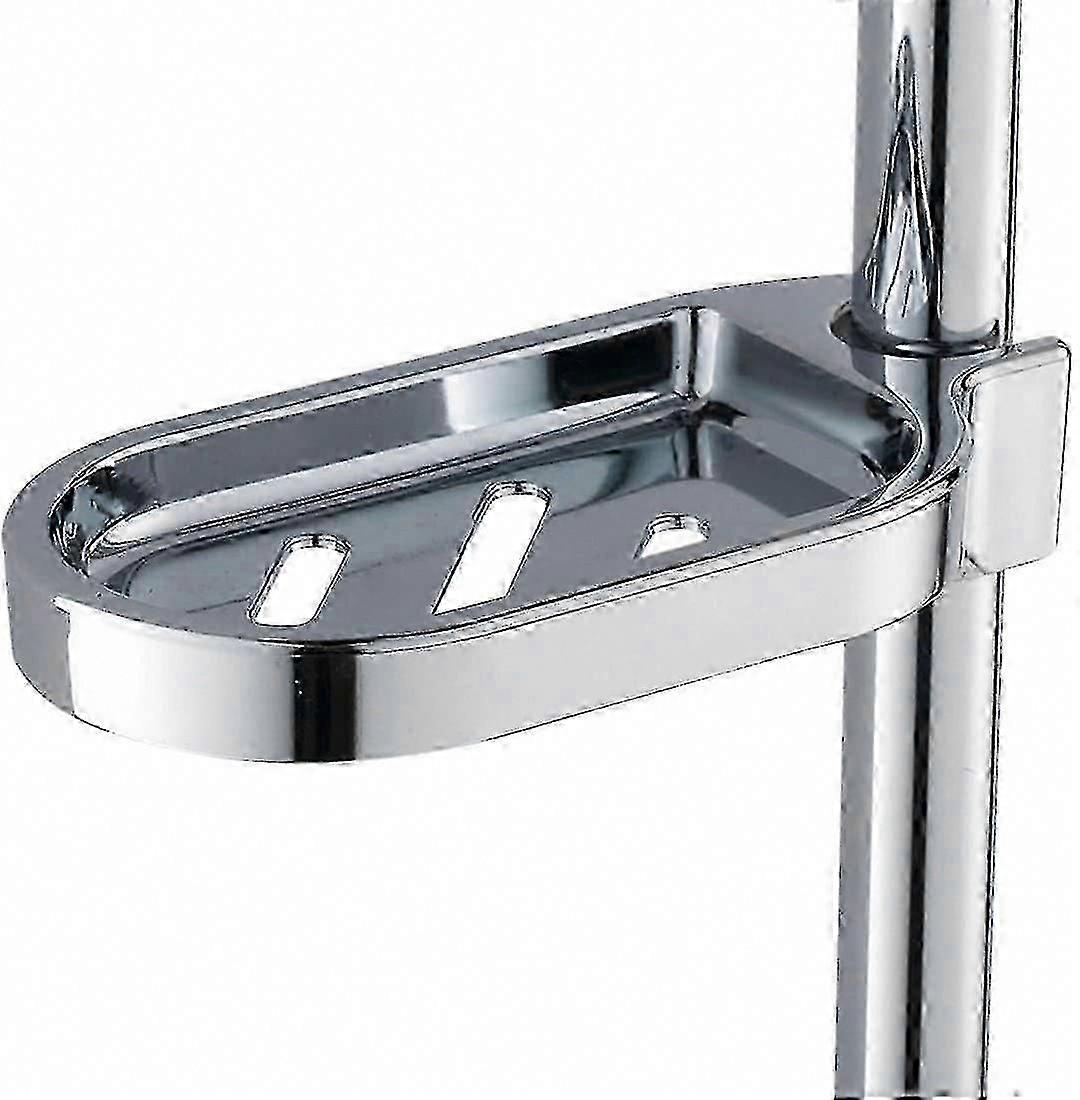 Adjustable Shower Rail Soap Dish Holder Slide