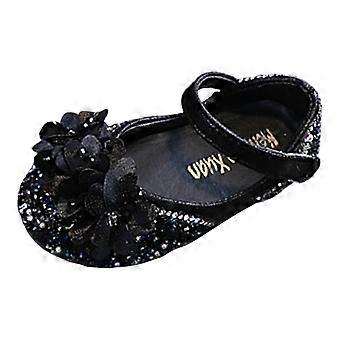 Mädchen Mary Jane Schuhe, elegante Schuhe, Kleinkinderschuhe für Schule, Party, Hochzeit, Prinzessin, Schwarz, Größe 9,5-10 Jahre