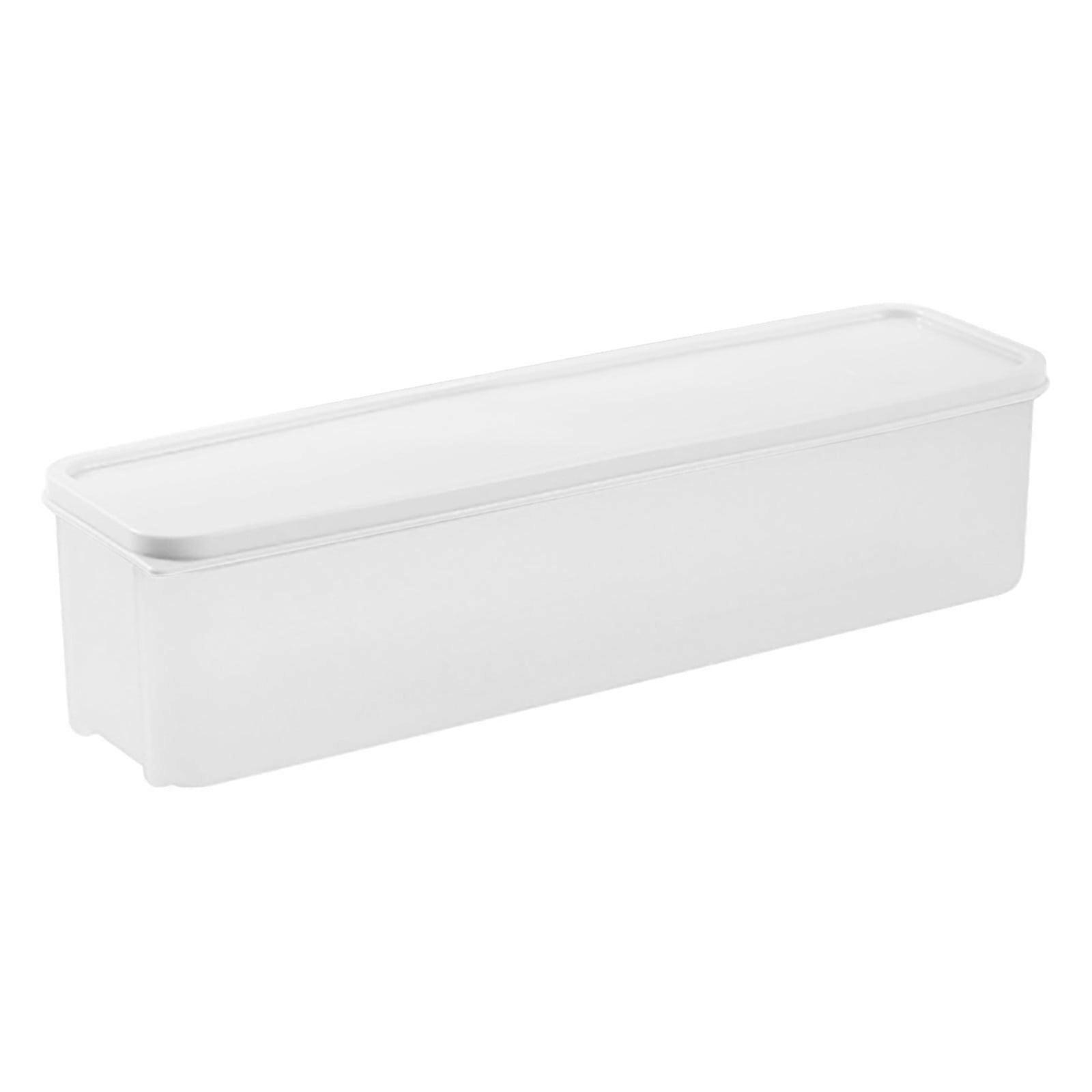Rectangular Plastic Food Storage Box with Lid, Compatible with Refrigerator, for Grains/Noodles, Clear Stackable Bin