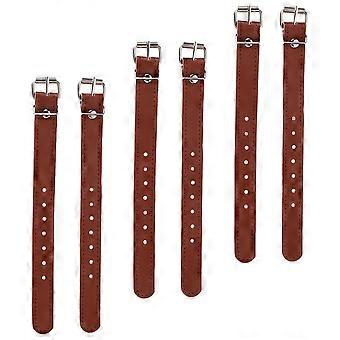 Cycling Bike Basket Strap Set with 3 Adjustable Brown Straps