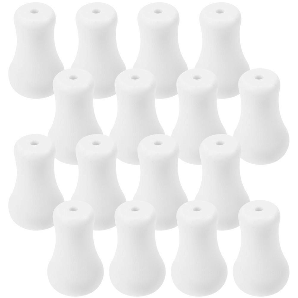 16Pcs Wood Blind Pull Cord Knobs for Curtain Tassels White Cord Replacement