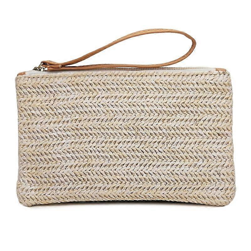 Damen-Strohclutch, Farbe: Creme