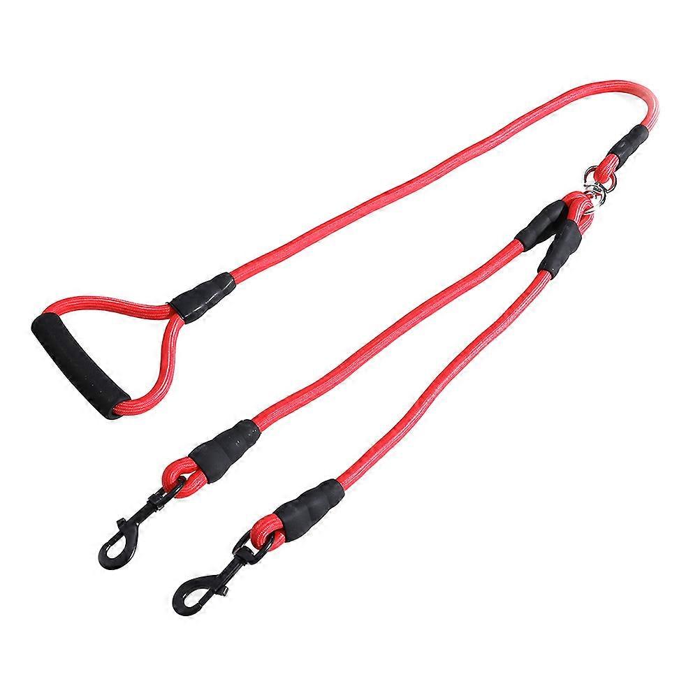 Pet Pulling Strap Double Head Dog Rope for Training Use 3Pcs Red