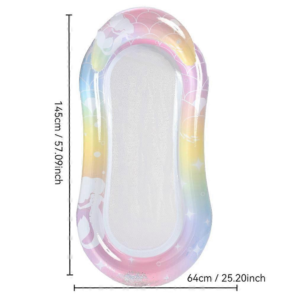 Inflatable Thickened Floating Bed Sequins Mermaid