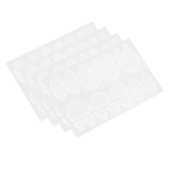 Nail Tips Double Side Glue for False Toenails 10 Sheets White Color
