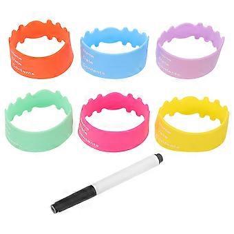 1 lot d'étiquettes inscriptibles en silicone pour biberons de bébé, pour garderie – Étiquettes nominatives réutilisables, manchons de gobelet, isolation thermique, housses de biberons pour tout-petits, fournitures de crèche
