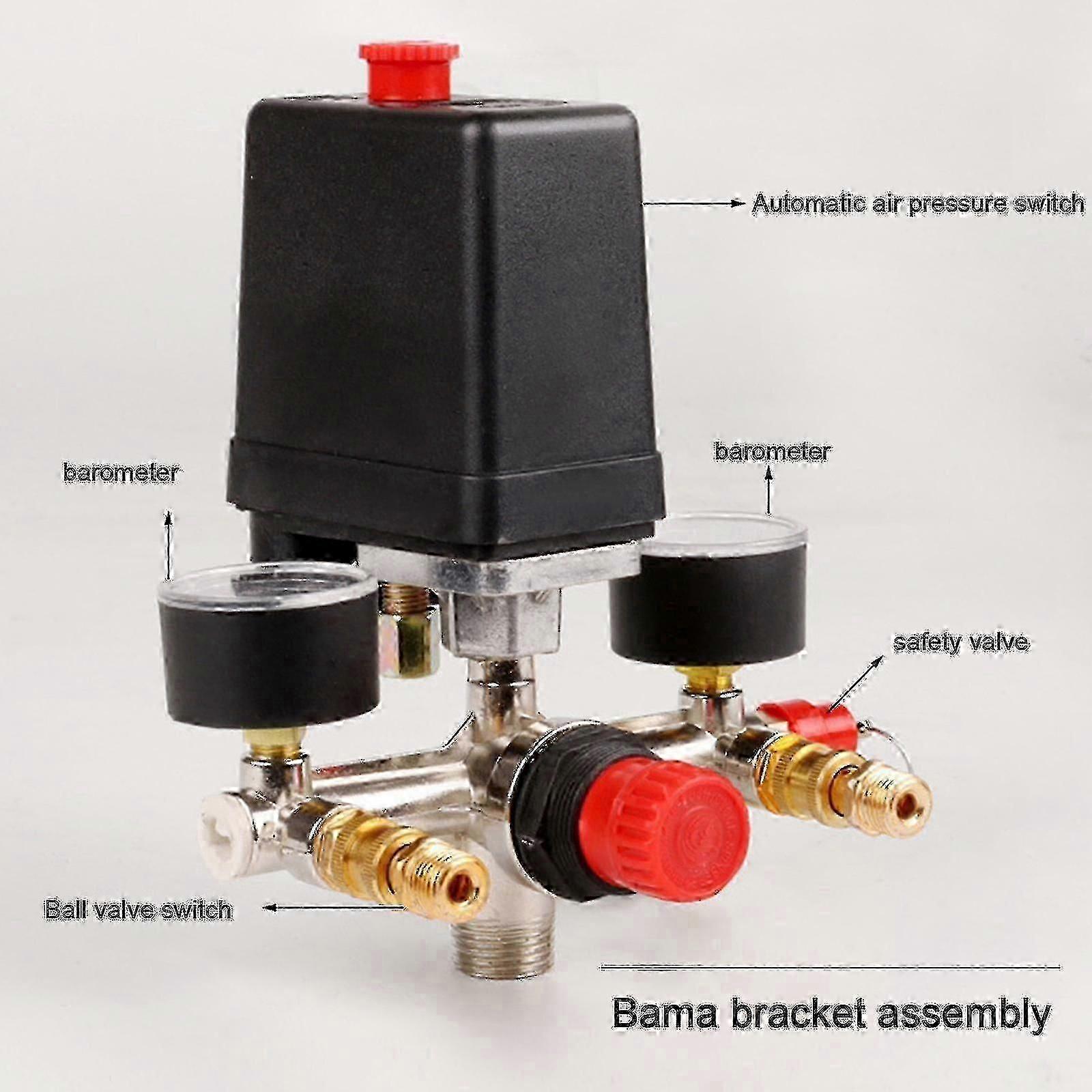 Air Compressor Pressure Switch Control Valve 90-120psi Adjustable Pressure Regulator