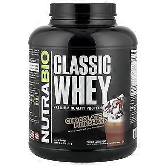 NutraBio, Proteína Whey Clássica, Milkshake de Chocolate, 2,268 g (5 lbs)