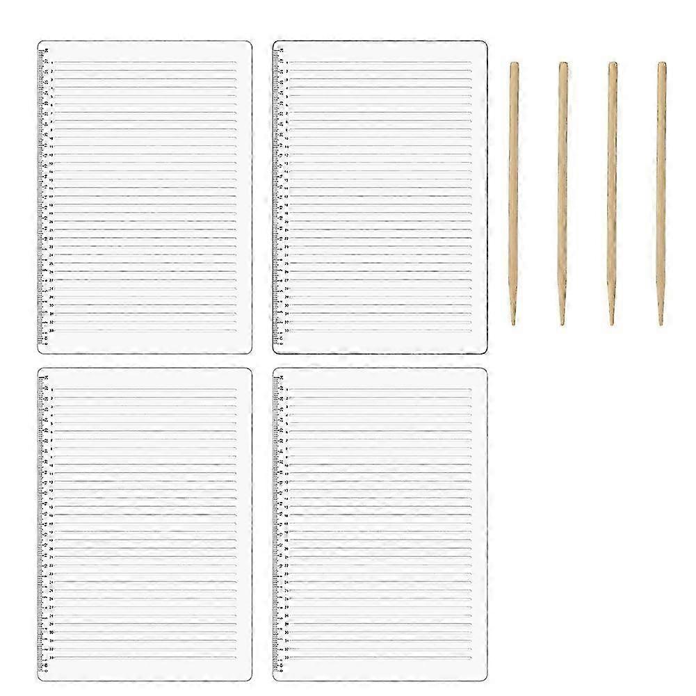 4Pcs Straight Line Stencils Journaling Guide