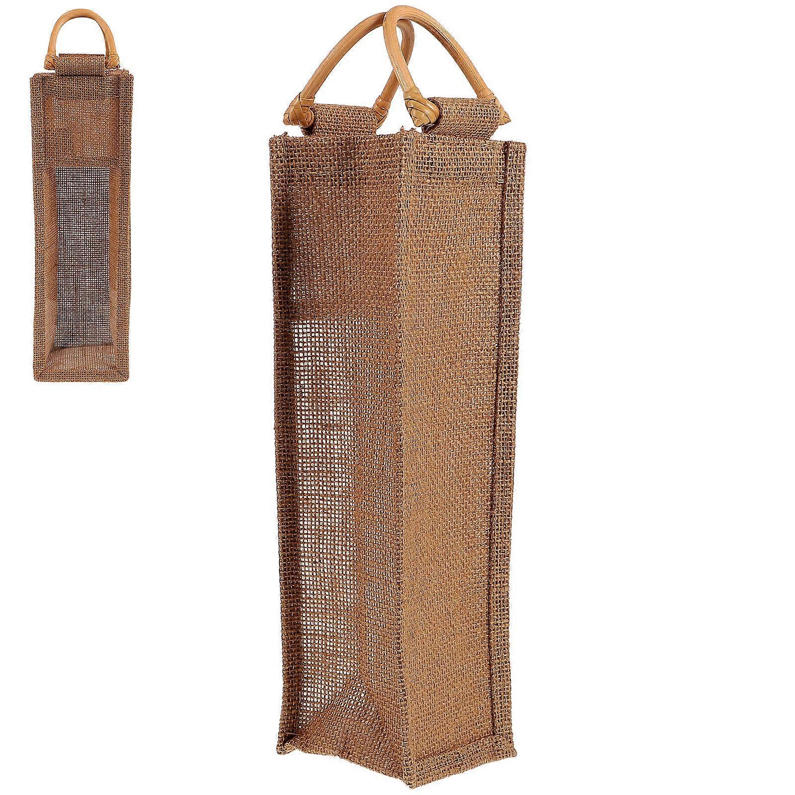 Tote Bag Gift Bag For Storage Rectangular Light Brown 40x10.5cm 1Set