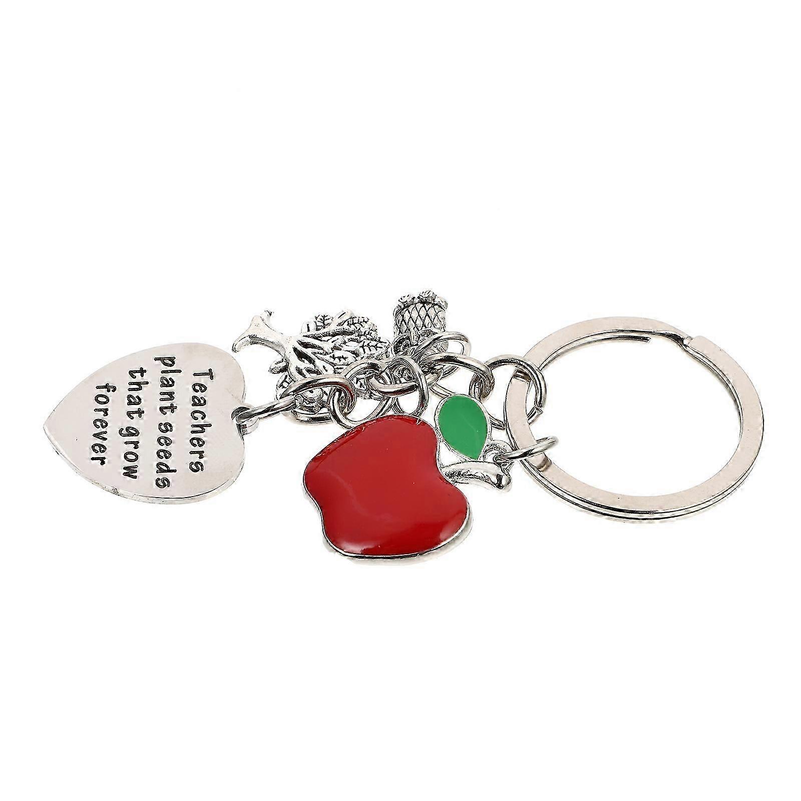 Durable Teachers' Day Key Ring Gift Assorted Accessory Rectangle Shape 9x3x0.2cm 1Pc
