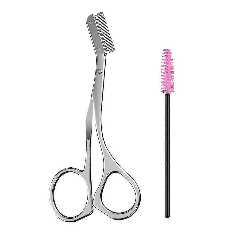 Eyebrow Scissors - Integrated Comb Ergonomic Step Design