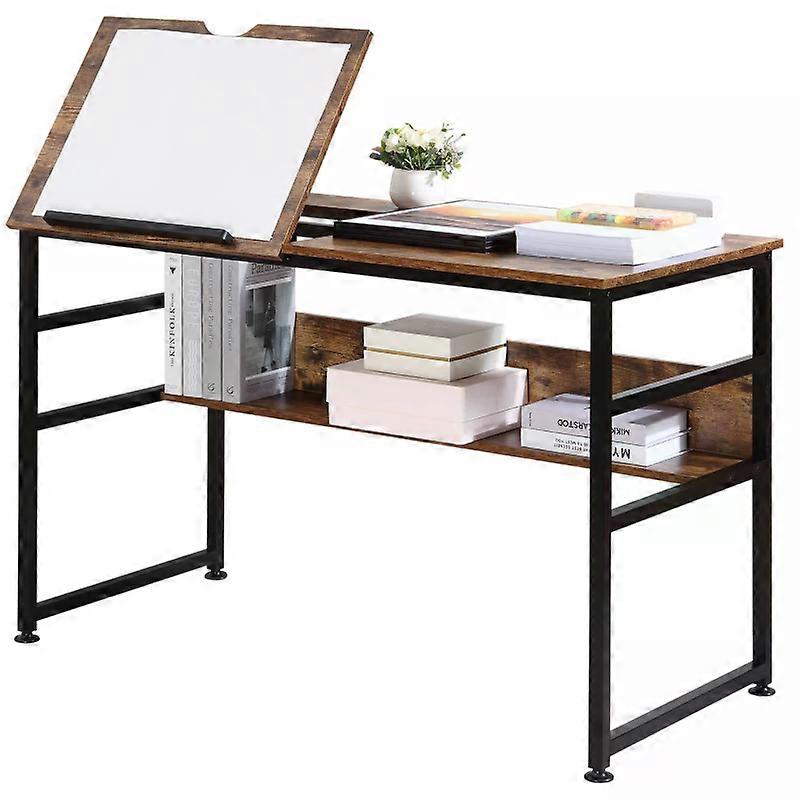 Adjustable Desk with 15-Level Tiltable