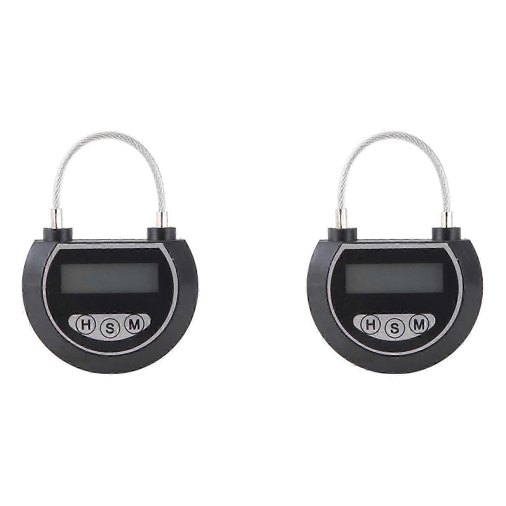 2X Multi Function Electronic Timer Lock Container Bin Time Lock compatible with Toys