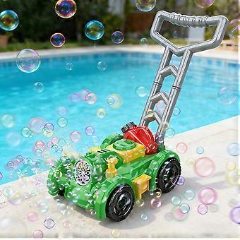 Cortador de grama de bolhas de brinquedo para crianças, soprador de bolhas de sabão para uso externo com tanque de combustível vermelho, presente ideal para cesta de Páscoa (verde)