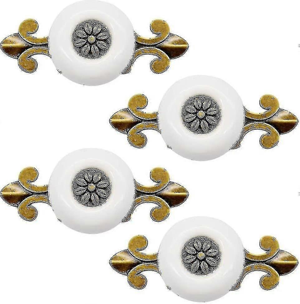 4 Pack Vintage Ceramic Door Boutons