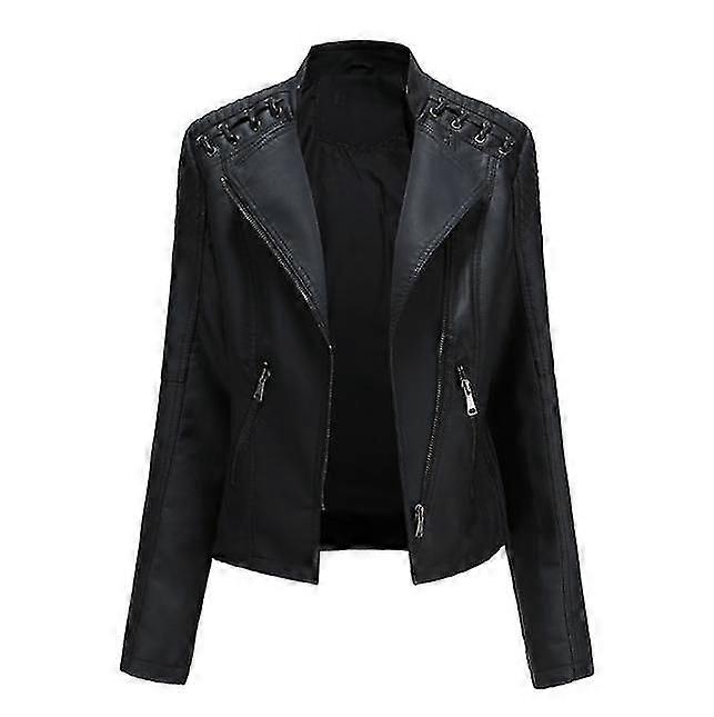 Leren dames jas casual rits