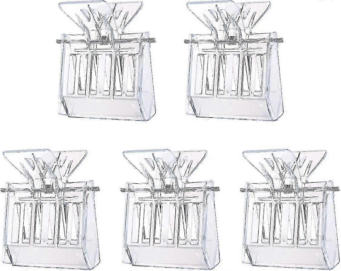 Bee Queen Catcher Plastic Queen Bee Cage Clips Beekeeping Tools 5pcs (transparent)