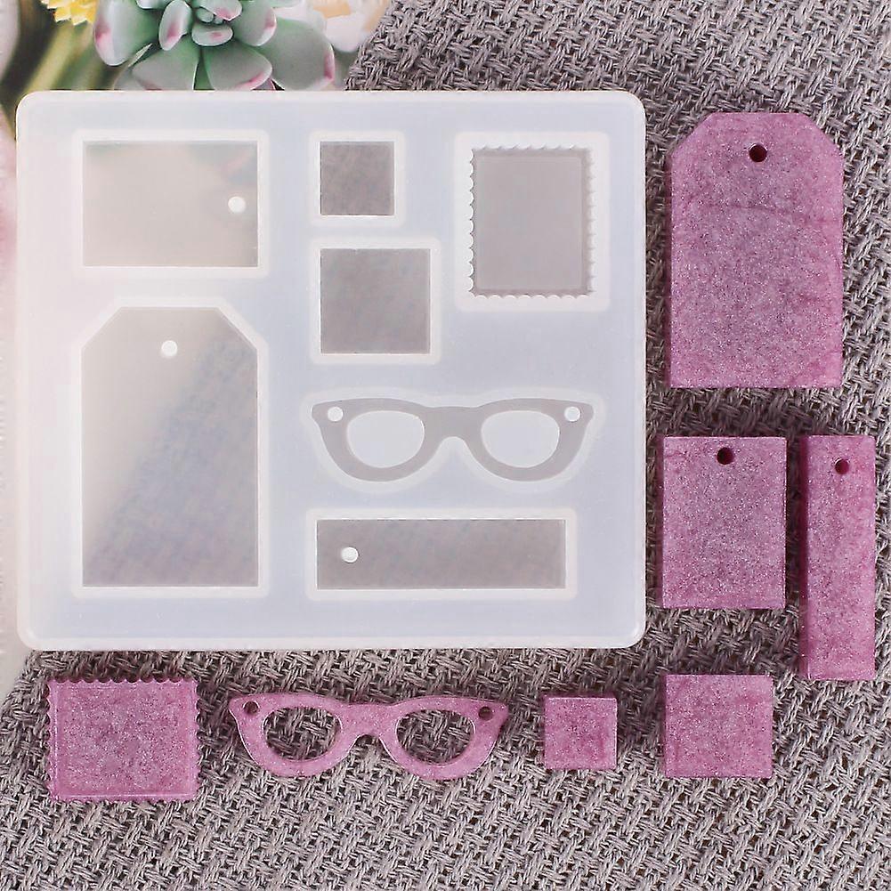 Rectangular glasses square pendant shape drop gum mold - 1PC