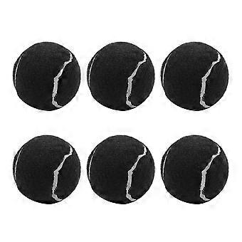 6Pcs Pack 66mm Ladies Beginners Practice Tennis Ball,Black