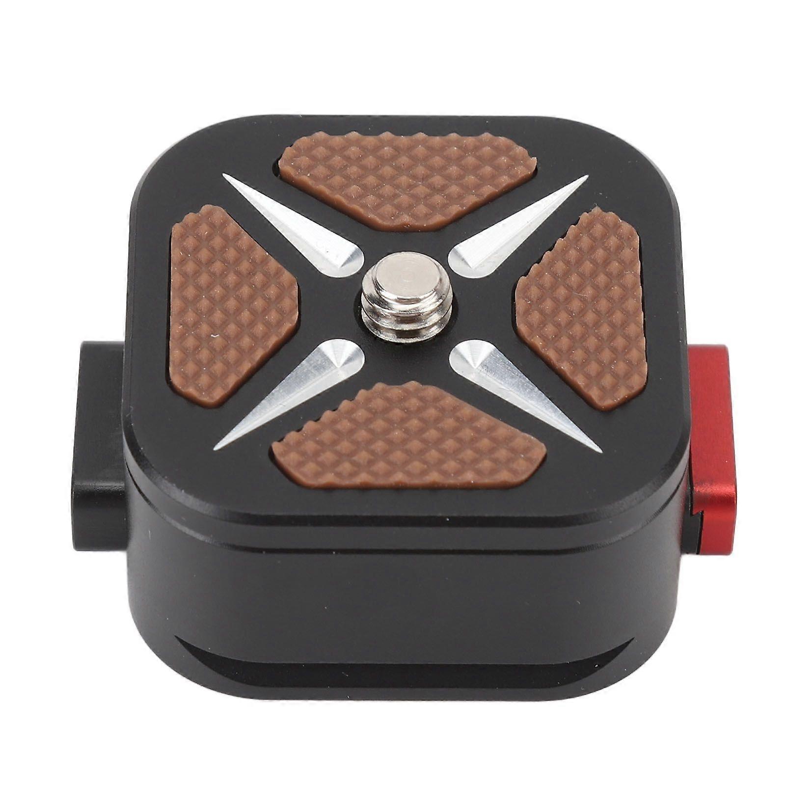 QuickReleasePlateAluminumAlloyDoubleLockingSystemCameraMountAdapterwith1/43/8InchThreadHoleCompatible