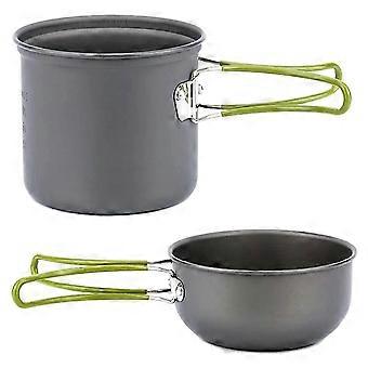 Camping Cookware Mess Kit Ultralight Camping Pot Set Outdoor Cooking Tableware compatible with Hiking Trekking P