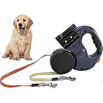 Doppio guinzaglio retrattile per cani, guinzaglio flessibile retrattile per cani da 3 m Doppio guinzaglio