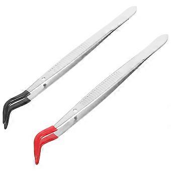 Eyelash Tweezers Stainless Steel for Makeup Use 6Pcs Crafting Stamp Tools