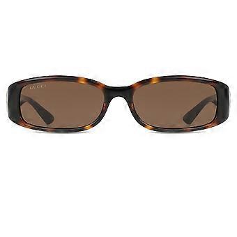 Gucci GG1661S 002 Full Rim Tortoise Women Rectangle Sunglasses UV3 Original